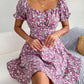 Ladies Floral Shirring Dress