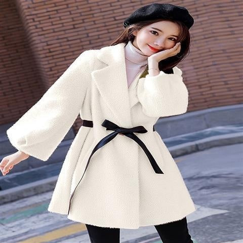 Women's Goat Skin Woolen Coat