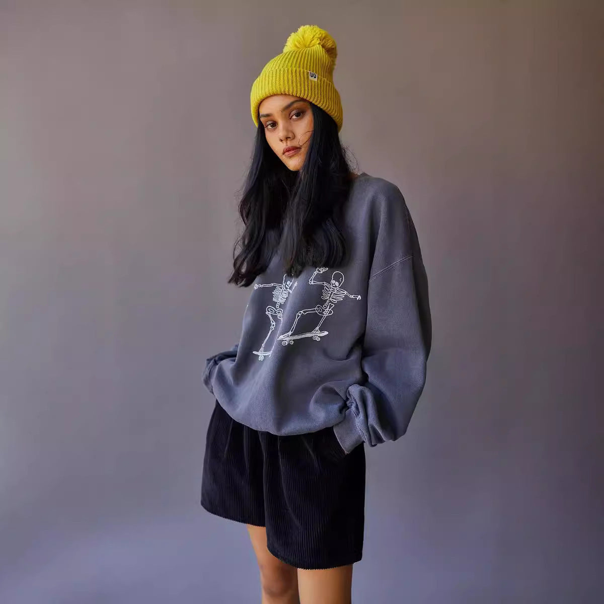 Skull On A Skateboard Crewneck