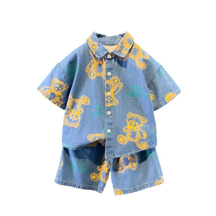 Boys Denim Short Set
