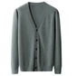 V-neck Thin Loose Wool Cardigan For Men