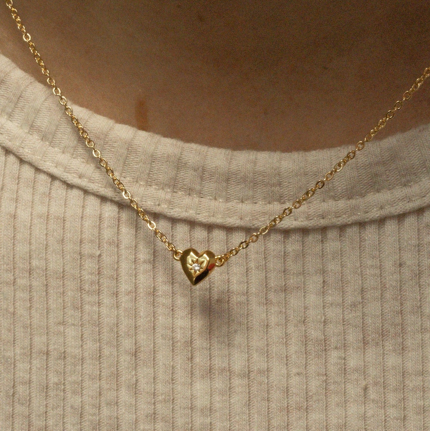Heart Zircon Necklace Bracelet