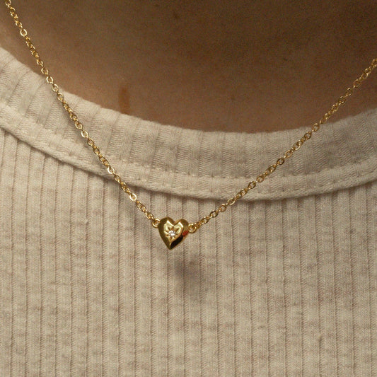 Heart Zircon Necklace Bracelet
