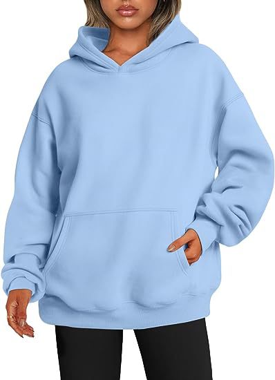 Solid Color Oversized Hoodie For Women