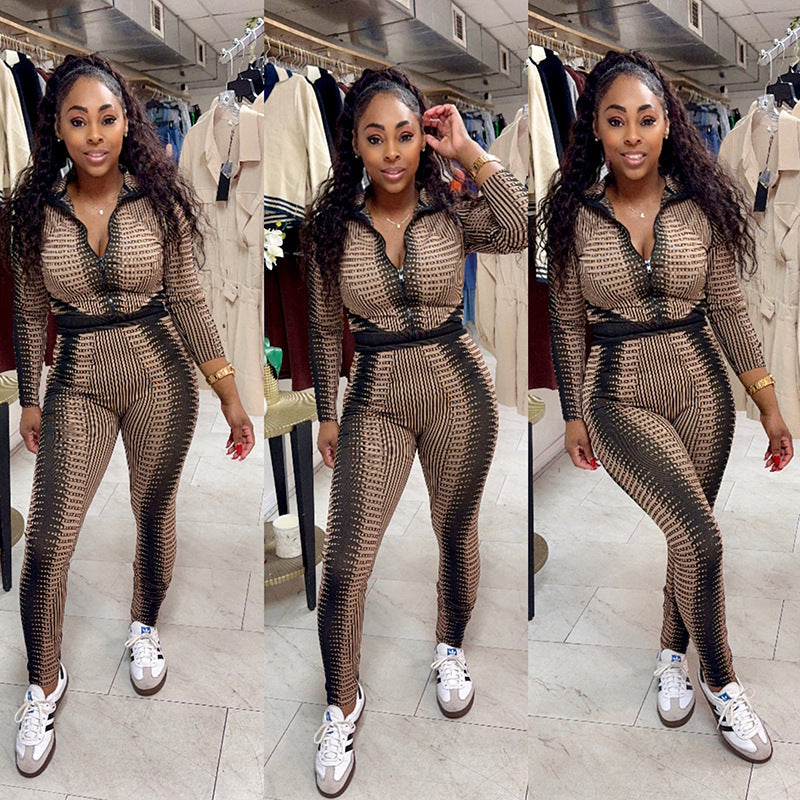 Striped High Waist Jumpsuit