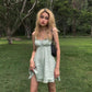 Lotus Leaf Suspender Dress