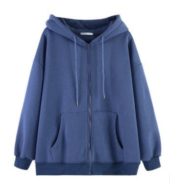 Loose Thickened Plus Fleece Hoodie For Women