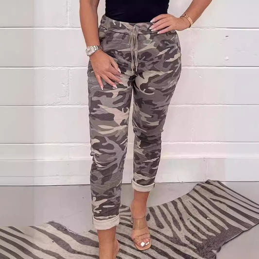 Ladies Camouflage Drawstring Pants