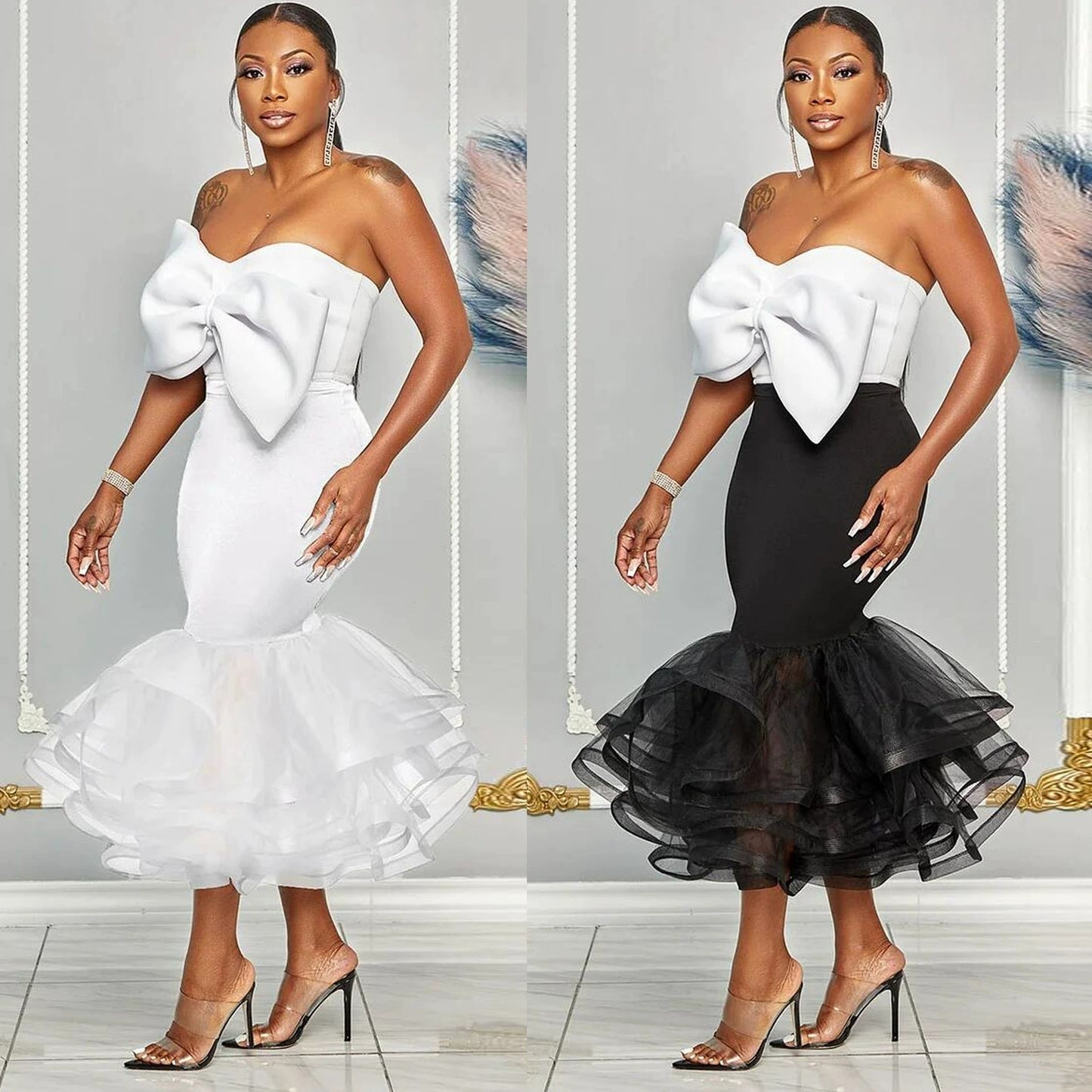 Women's Fitted 3-Dimensional Dress