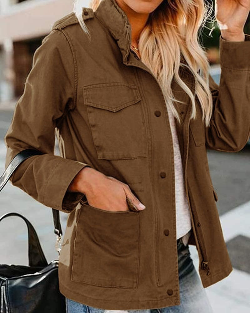 Women's Casual Loose Zip Jacket