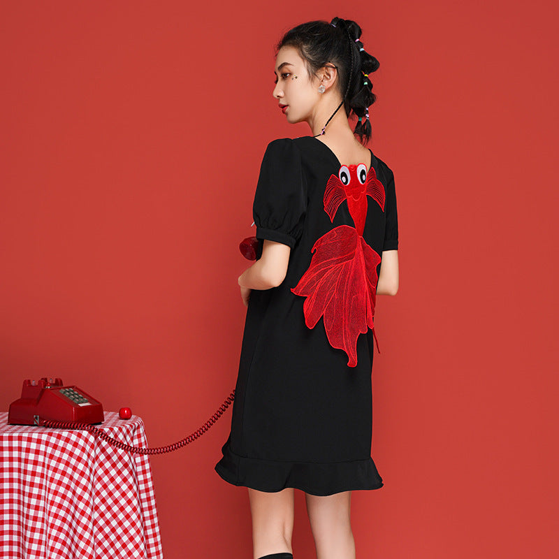 Girls Puff Sleeve Harajuku Dresses