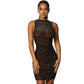 Women's Tie-Back Black Dress