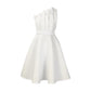 Women's One-shoulder Ruffles Dress