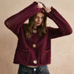 Fashion Round Neck High-Grade Thick Cardigan For Women