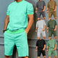 Men's Trendy Round Neck Short-sleeved 2pcs