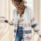 Warm French Stripe Cardigan For Women