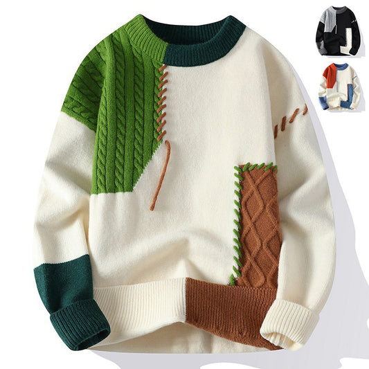 Men's Colorblock Pullover Sweater