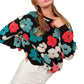 Retro Three-dimensional Flower Sweater
