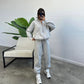 2 Pcs Sports Suits with  Drawstring Trousers