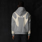 Pattern Stitching Trendy Zipper Hoodie For Men