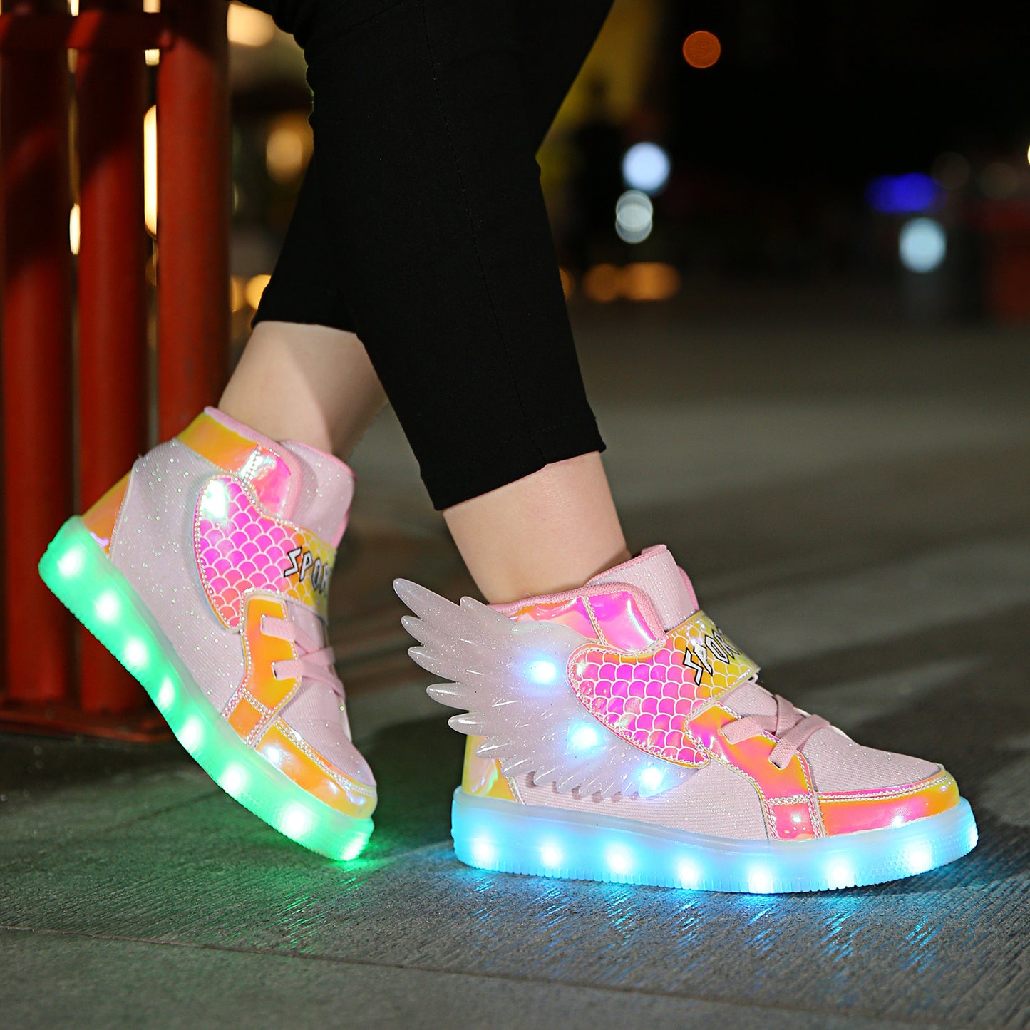 Unisex Wings Luminous Sports Shoes