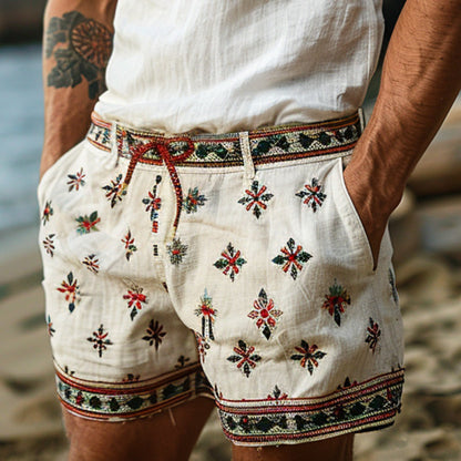 Men's Vintage Printed Shorts