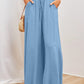 Womens Wide Leg Pocket Pants