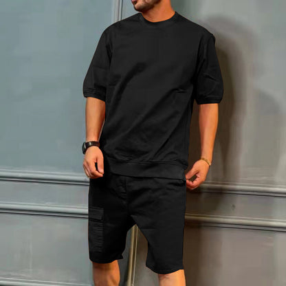 Men's Trendy Round Neck Short-sleeved 2pcs