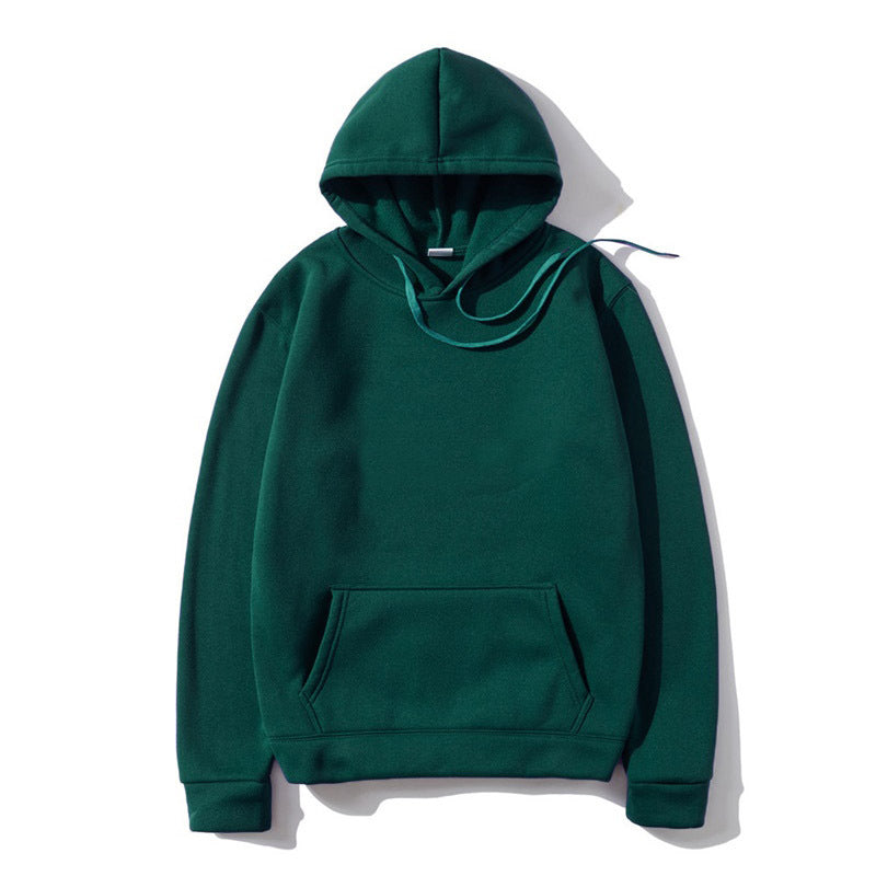 Cotton Fleece Solid Color Hoodie For Women
