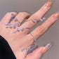 Zircon Leaves Finger Chain