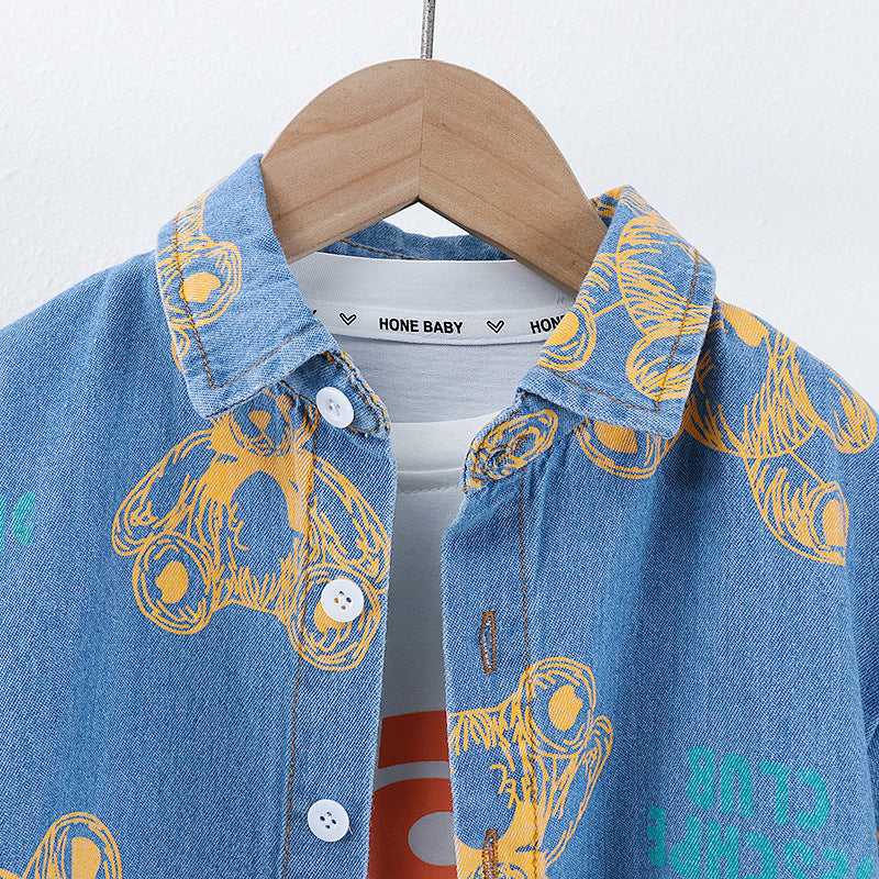 Boys Denim Short Set