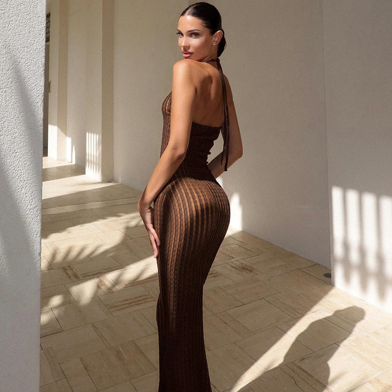 Women's Sexy Backless Fitted Dress