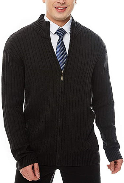 Formal Collar Knitted Sweater Cardigan For Men