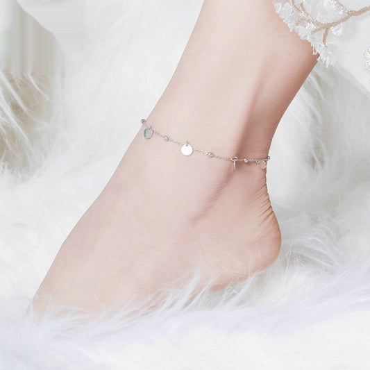 Sterling Silver/ White Gold Plated Anklet