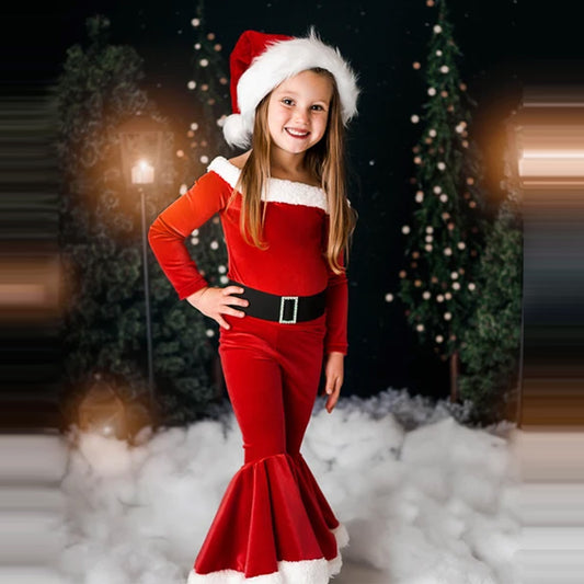 Kids Christmas Bell Bottoms 3-pcs