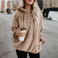 Long Sleeve Solid Color Hoodie For Women