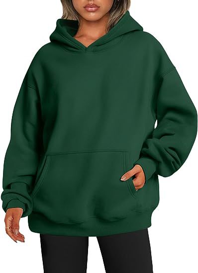 Solid Color Oversized Hoodie For Women