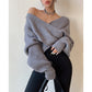 Women's Off-shoulder Cross Sweater