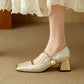 French Lux Embossed Silk Heels