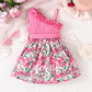 Little Girl's Floral Suspender Dress