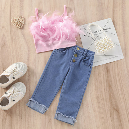 Girls' 2 pcs Denim Set