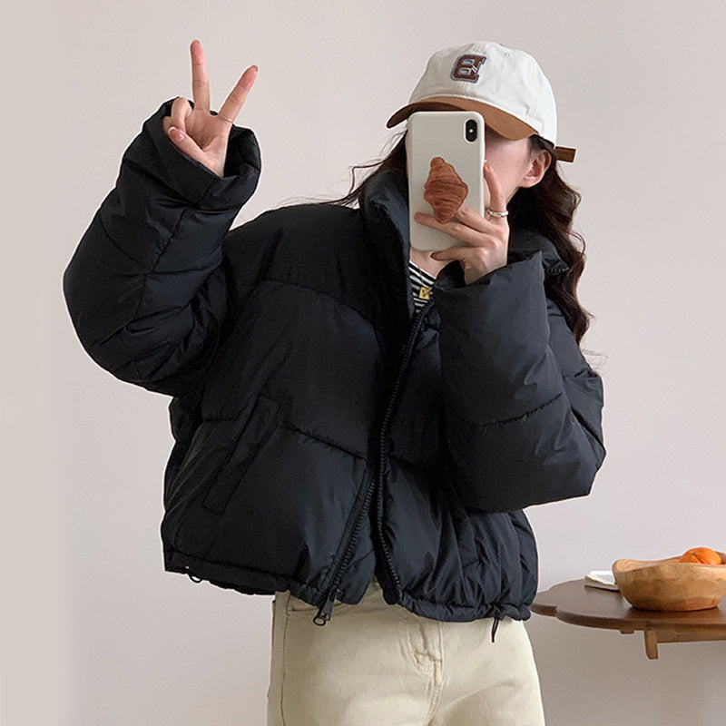 Fitted Puffer Parka Jacket