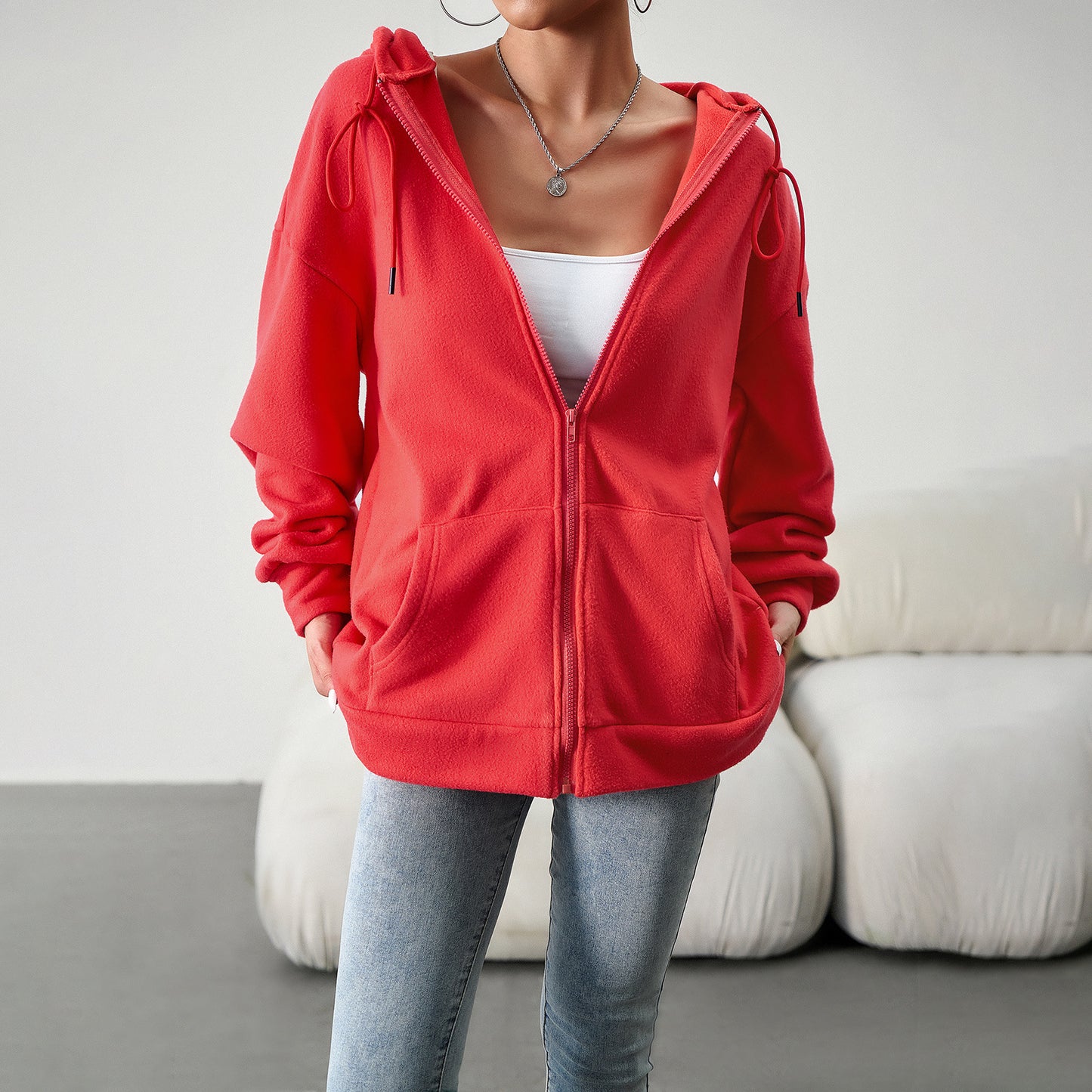 Casual  Hooded Cardigan