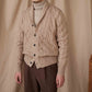 Twisted Flower Retro Casual Cardigan For Men