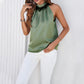 Sleeveless Stand Collar Top