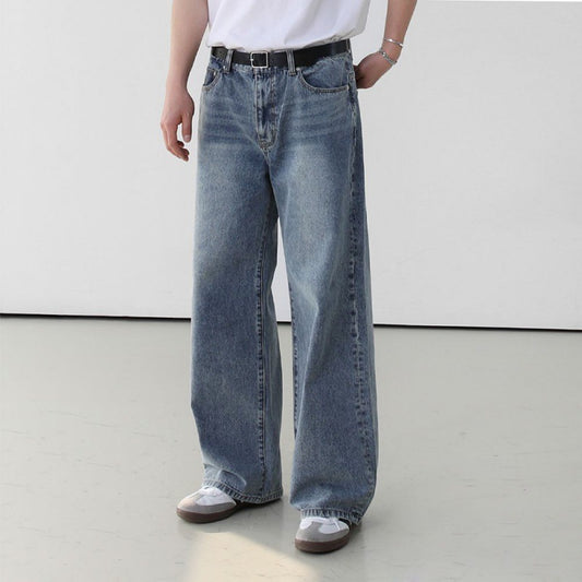 Men's Retro Personality Washed Jeans
