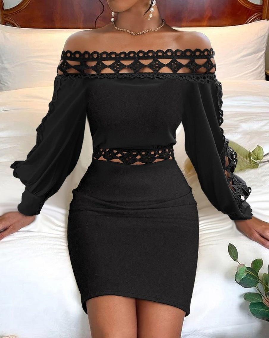 Ladies Lantern Sleeve Dress