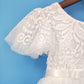 Girl's Flying Sleeve White Dress