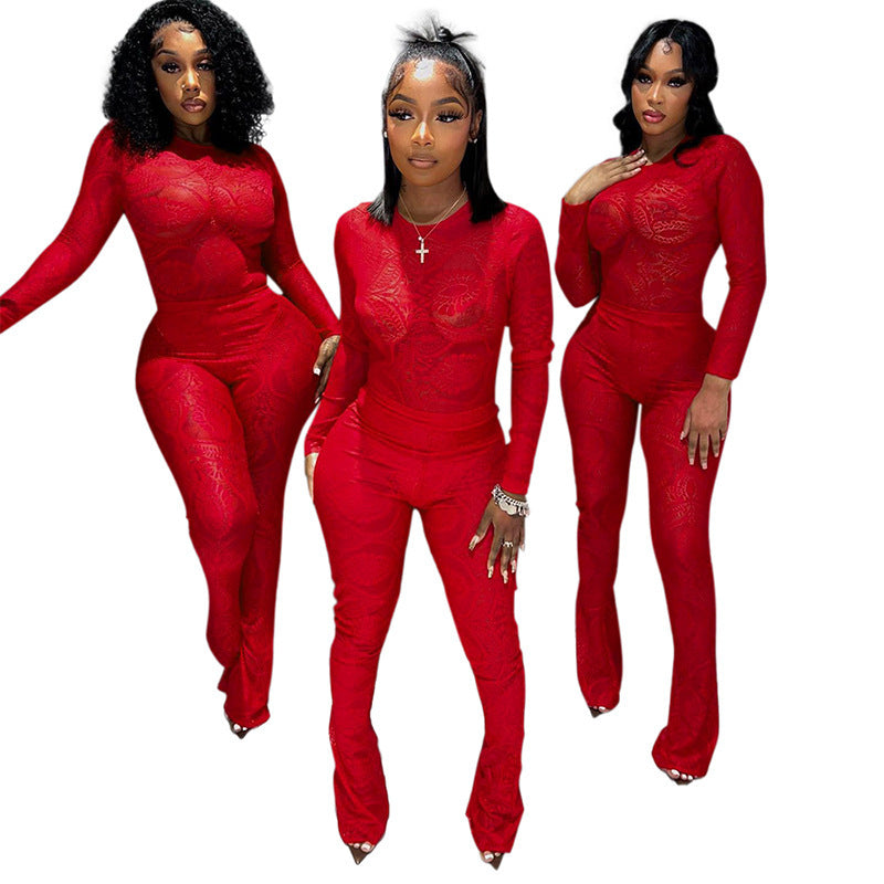 Fire Hot Lace Jumpsuit