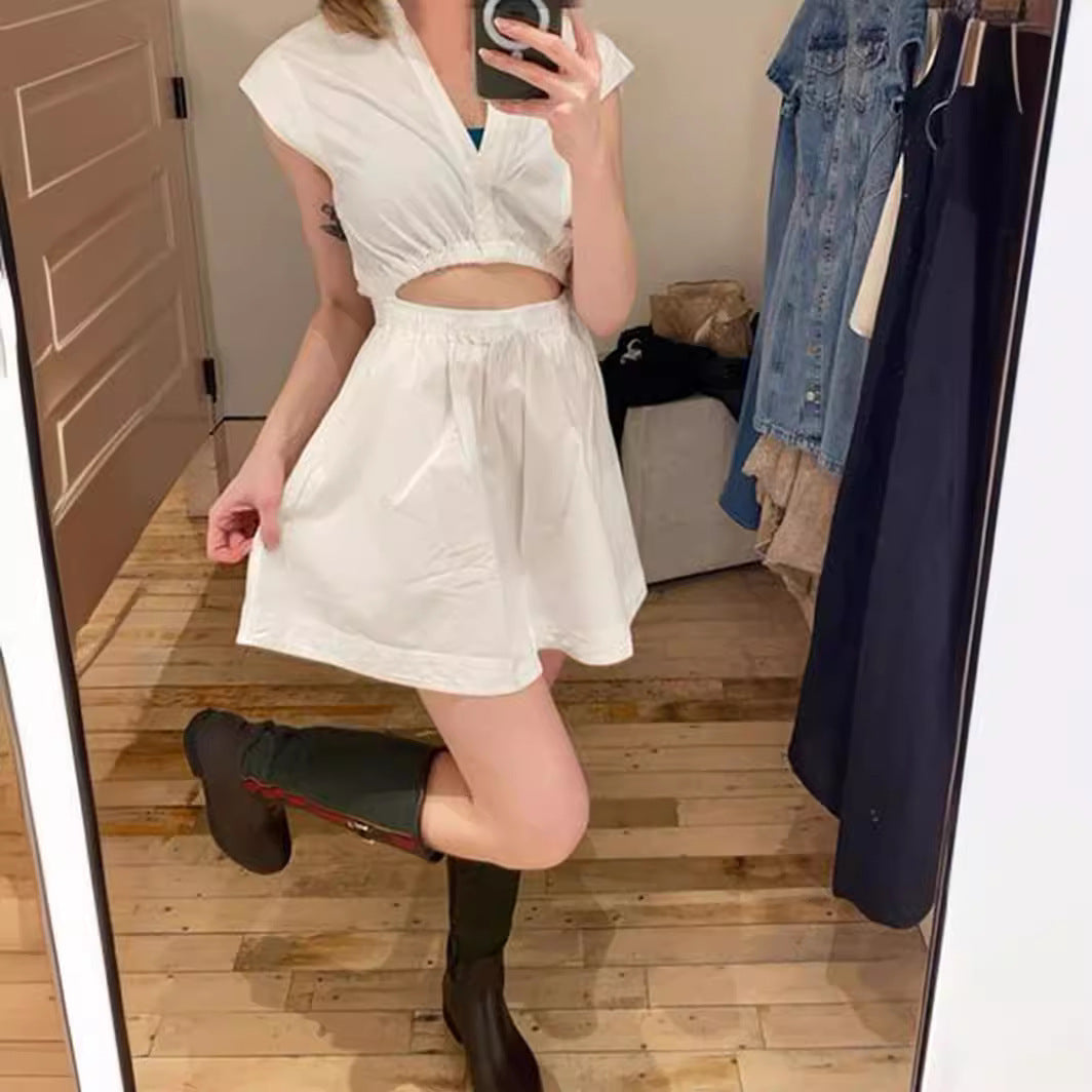 Fitted Midriff Short Dress